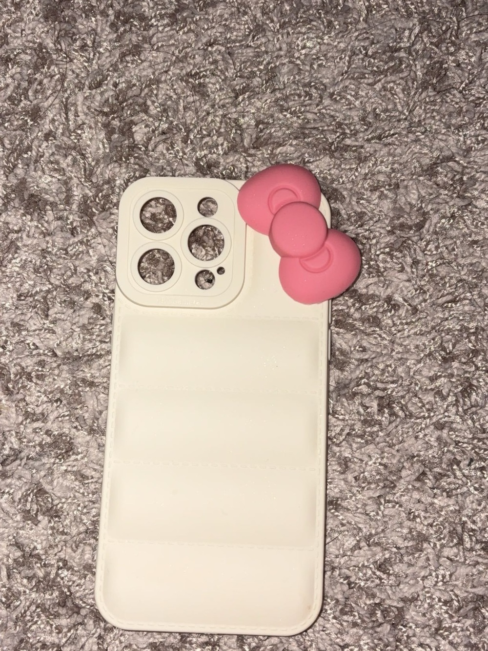 Hello Kitty White iPhone 15 Pro Max Case with Pink Bow